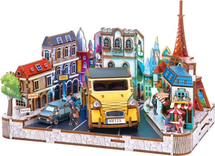 2Kids Toys 3D wooden puzzle miniature European town - 1 piece
