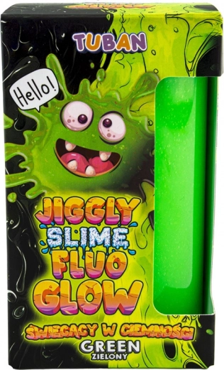 Tuban Jiggly Slime Fluo Glow žalias šviečiantis tamsoje 430 g