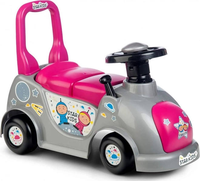3 viename paspirtukas–stumdukas Star Kids, rožinis