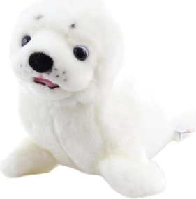 Plush white seal 20 cm eco-friendly