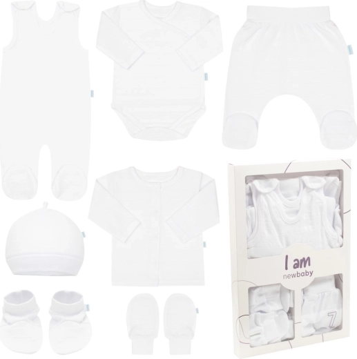 Kūdikių rinkinys į gimdymo namus New Baby I AM baltas, dydis 62