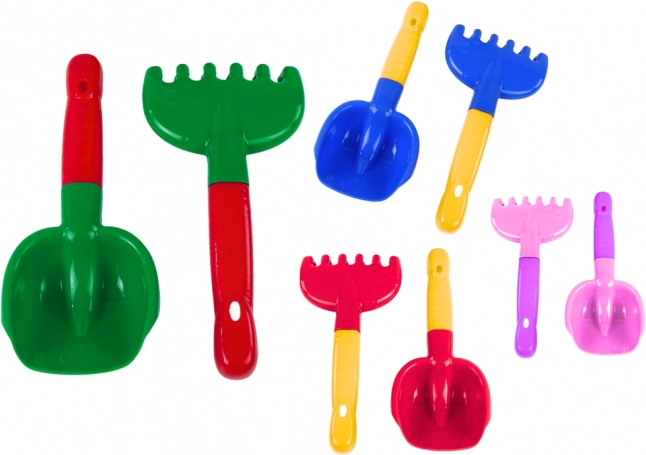 Children's Shovel and Rake for Sand - Two-color Set