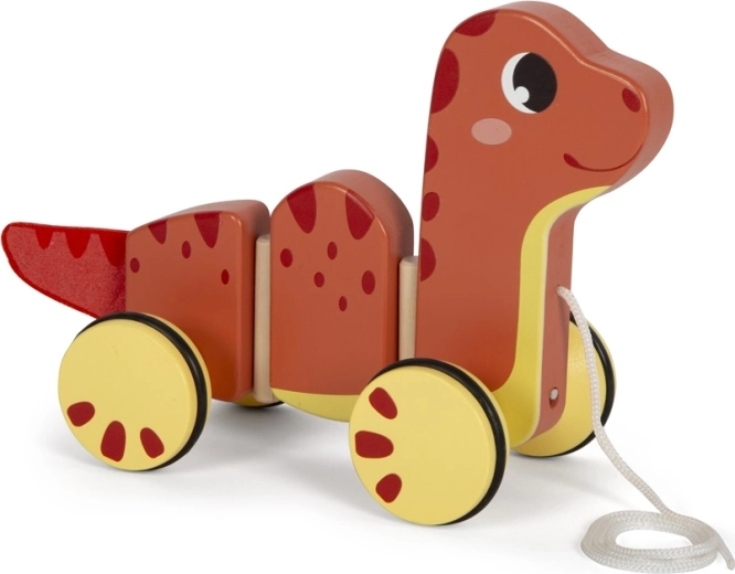 Small Wooden Pull-Along Dinosaur