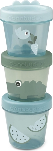 Done by Deer Croco baby food container set, green - 3 pcs
