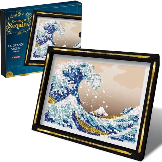 La grande vague sequin picture – ocean wave, creative kit 1680 pcs