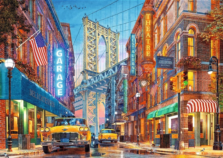 TREFL Puzzle Premium Plus: Vaizdas į tiltą Manhatane 500 dalių