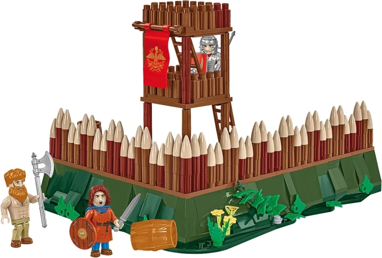 Detalus sargybos bokštas su palisada