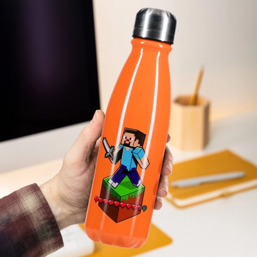 Nerūdijančio plieno „Minecraft“ gertuvė 600 ml