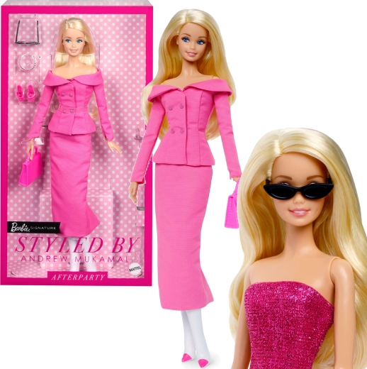 Mattel Barbie Signature kolekcinė lėlė „Deluxe“ rožiniame rinkinyje „Day to Night“, sukurta (Styled by) Andrew Mukamal