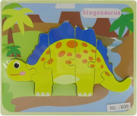 Medinis dinozauro formelių dėlionės įdėklas