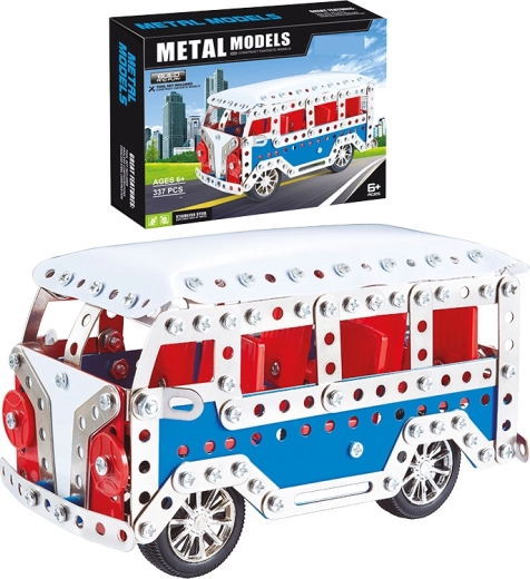 Metal Construction Set Bus, 337 Pieces