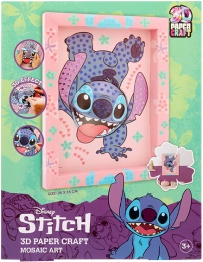 Origami DISNEY picture Stitch 3D paper mosaic 26 × 35 cm