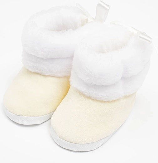 Kūdikių žieminiai aulinukai NEW BABY smėlio spalvos (3–6 mėn.)