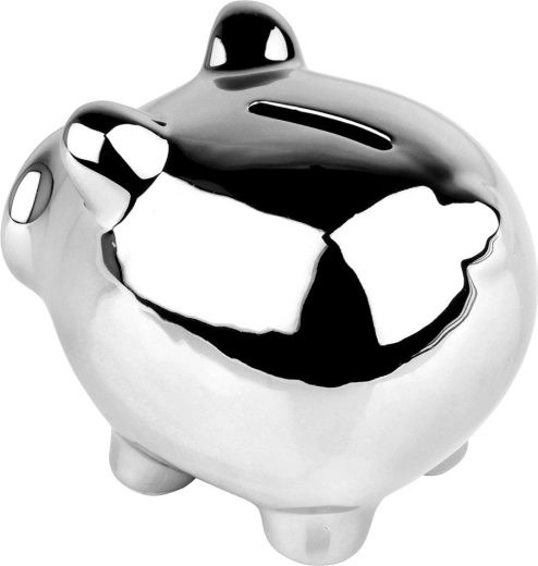 Veidrodinis, blizgus sidabrinis dizainas