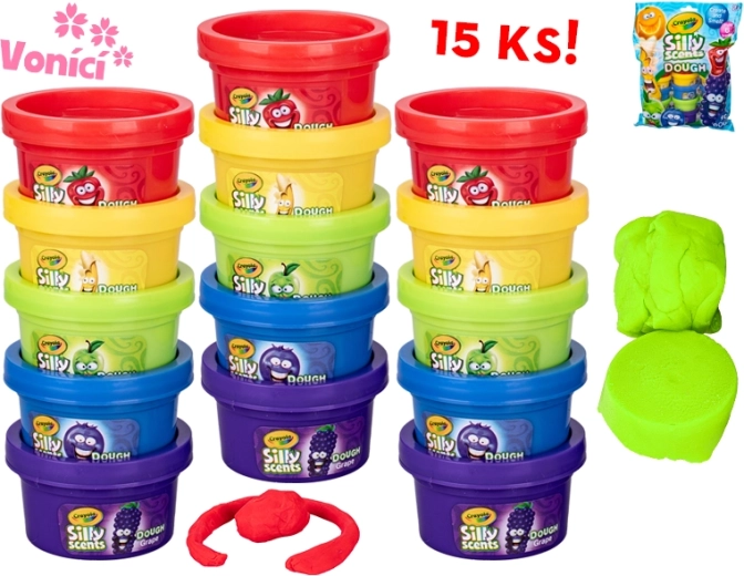 Crayola vaisių kvapo modeliavimo masė – 15 indelių rinkinys