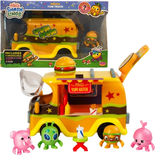 Pinata Smashlings Yum Truck – maisto sunkvežimis su 4 figūrėlėmis