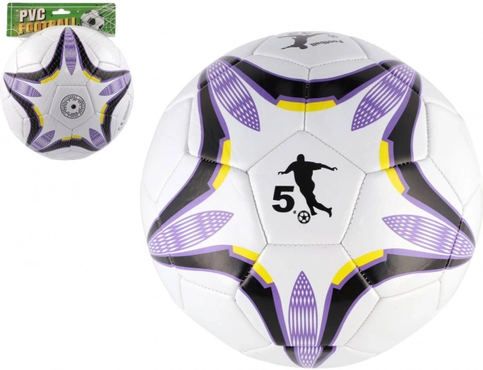 Violetinis-baltas futbolo kamuolys 23 cm