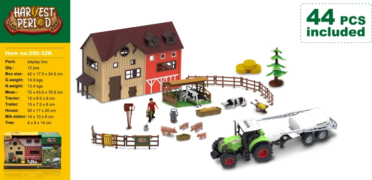 Milk Farm with Tractor and Light and Sound Effects