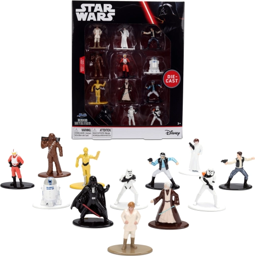 12 metalinių STAR WARS Metalfigs figūrėlių rinkinys – 1 serija
