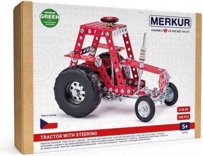 Merkur metalinis konstruktorius traktorius su vairavimu, 208 detalės