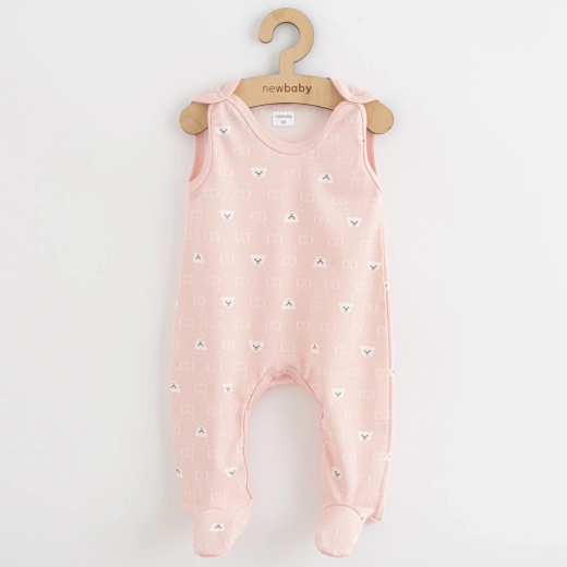Baby footed overalls New Baby Classic II teddy bear white 68