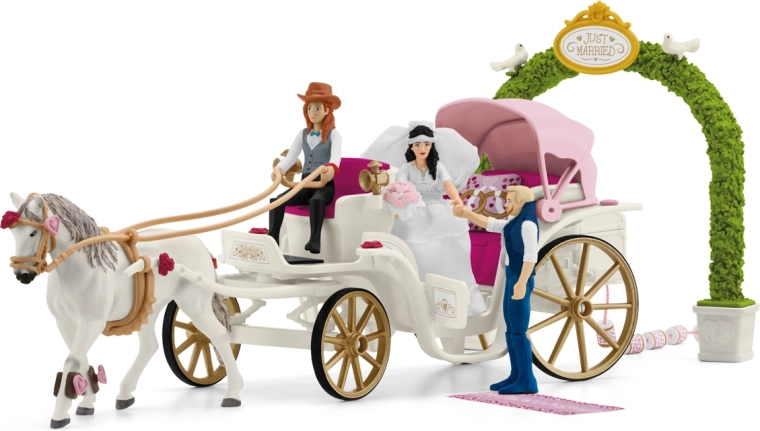 Schleich Horse Club vestuvinis vežimas su lipicanu ir priedais