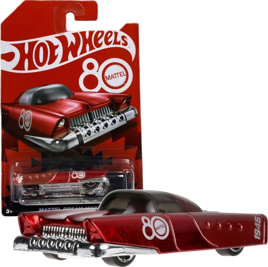 Hot Wheels Mattel Dream Mobile rubino raudonas klasikinis modelis Mattel 80-mečiui