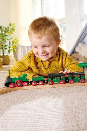 Locomotive with three carriages