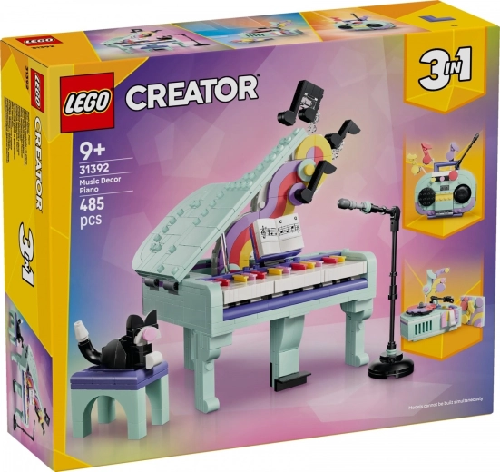 LEGO Creator 3 viename dekoratyvinis pianinas su kate
