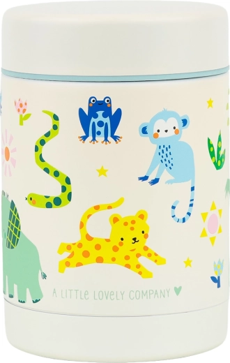 A Little Lovely Company izoliuota nerūdijančio plieno maisto dėžutė „Džiunglės“ 300 ml
