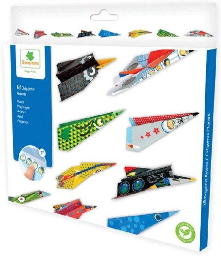Origami folding airplanes
