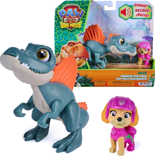 Spin Master Šunyčių patrulis Dino filmas: Skye ir interaktyvus spinozauras Roaring Pup Pals 12,5 cm