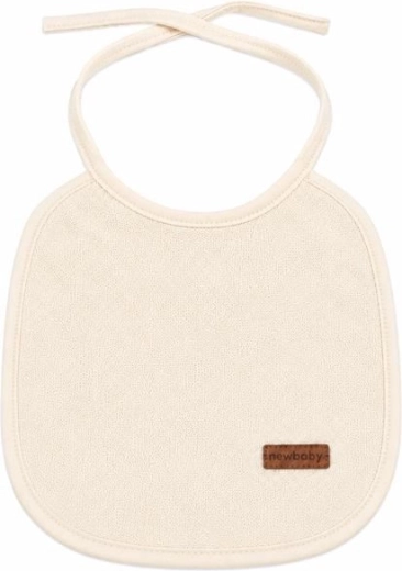 New Baby terry baby bib with PVC backing beige - 1 piece