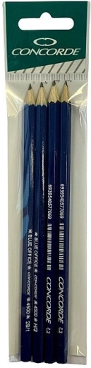 CONCORDE Blue Office Graphite Pencils – set of 4