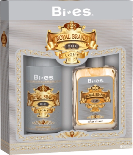 Vyriškas dovanų rinkinys BI-ES Royal Brand Light – dezodorantas 150 ml ir losjonas po skutimosi 100 ml