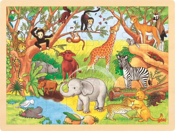 Wooden Puzzle Africa 48 Pieces