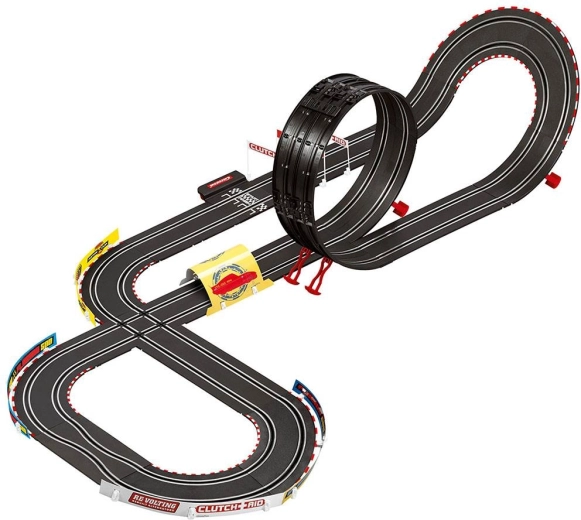 Action track with loop and obstacles