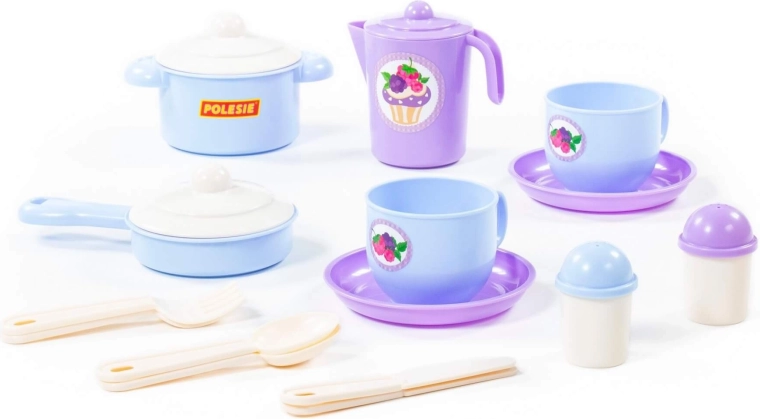 Children’s kitchen tableware set for two (18 pieces)