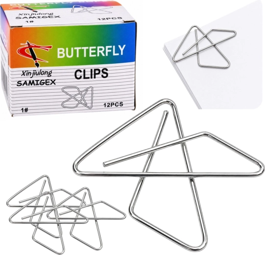 Cross metal butterfly clips 24 mm (100 pcs)