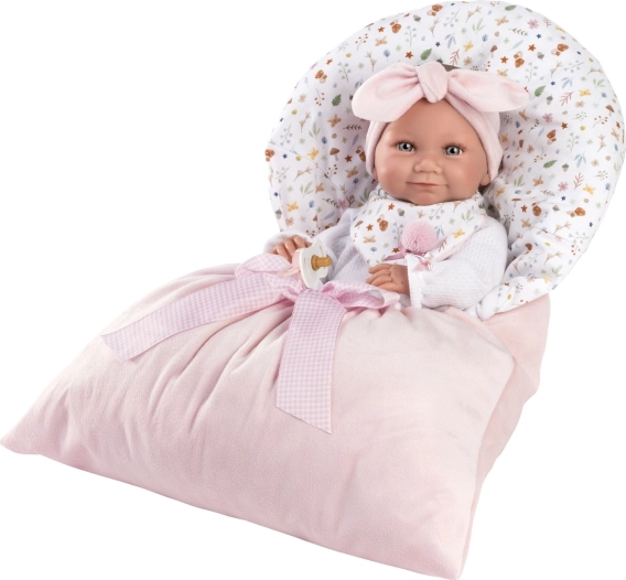 Llorens New Born girl – realistic doll with full-vinyl body 40 cm