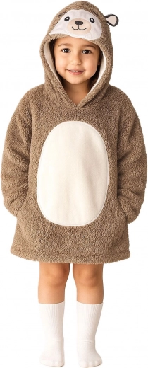 Cozy Noxxiez hedgehog hoodie blanket with hood for kids 3–6 years
