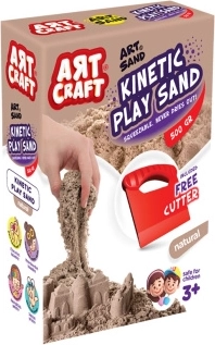 Art Craft kinetinis smėlis natūralios spalvos 500 g