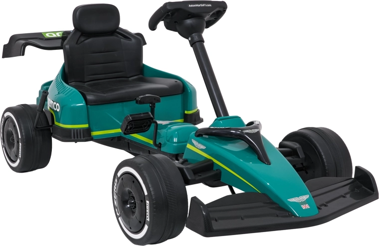 Žalias „Aston Martin“ pedalinis kartingas