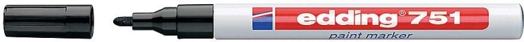 Lakinis markeris Edding 751 juodas