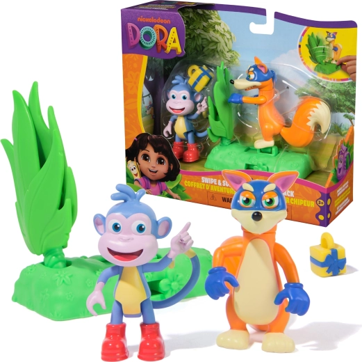Dora the Explorer Swipe & Surprise – figures Swiper and Boots with accessories