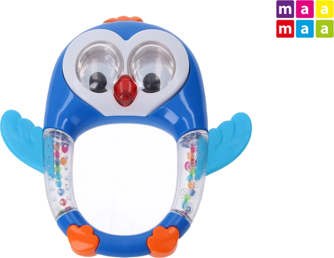 Penguin rattle with light and sound effects, 15 cm