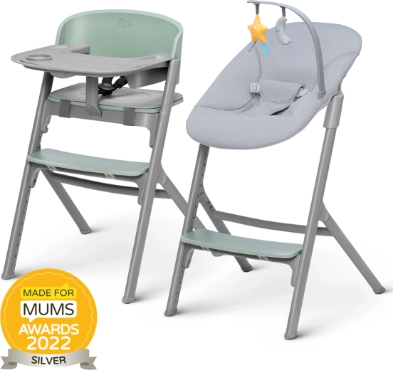Kinderkraft Select valgomojo kėdutės rinkinys Livy Olive Green + gultukas Calmee