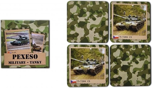 Retro Pexeso kariniai tankai