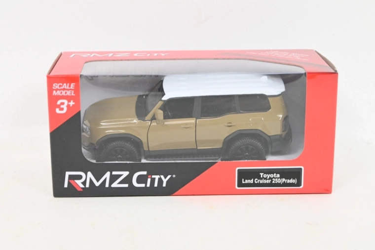 Toyota Land Cruiser die-cast model car brown-yellow