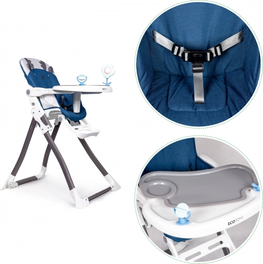 Reguliuojamas padėklas su dviem dalimis ir žaislais